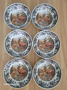 NEU SELTENES SET 6ER ""Quintessential Game"" THANKSGIVING BUCK REH 9" GROSSE SCHÜSSELN - Bild 1 von 6