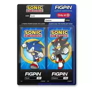 FiGPiN 2 Pack Target Exclusive SEGA Sonic The Hedgehog #1351 & Shadow #1352 - Picture 1 of 1