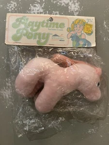 Vintage Animal Fair Pink Pony Horse Stuffed Plush Antique Toy With Comb NEW RARE - Picture 1 of 4
