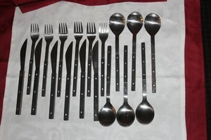 6 Pers .Mono-e Besteck von Peter Raacke TOP 18 Teilig MONO E Mid Century - Bild 1 von 11