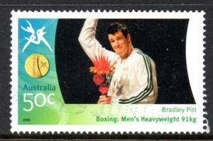 Australia 2006 medallistas de oro 50c-Bradley Pitt usado - Imagen 1 de 1