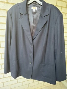 New $178 Women's Talbots Blue Blazer Jacket Lined Suit Plus Size 20W - Picture 1 of 7