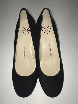 Isaac Mizrahi Kendall Black Suede Wedges Pump, 5.5 - Image 1 of 4