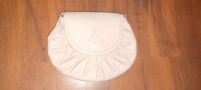 vera pelle italy small pink pleated shell shaped shoulder purse free shipping - Image 1 of 3