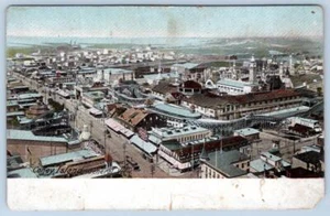 POSTAL DEL PARQUE DE ATRACCIONES CONEY ISLAND GENERAL VISTA AÉREA ANTERIOR A 1907*ESTADO APROXIMADO - Imagen 1 de 2