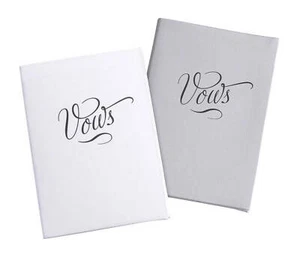 Juego de 2 libros de votos satinados blancos y plateados - Imagen 1 de 4