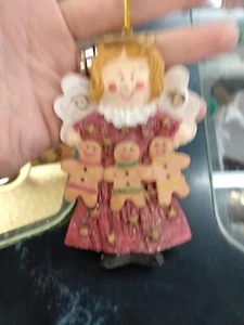 Little Girl Angel With Gingerbread Men Ornament - Picture 1 of 6