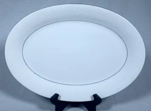 Grande piatto da portata vintage fine China Pearl Hongjiang 14" x 9-3/4" - Foto 1 di 5