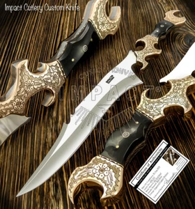 Impact Cutlery 1-Of-A-Kind Custom Full Tang Shark Bowie Knife D2 Blade Engraving - Picture 1 of 10