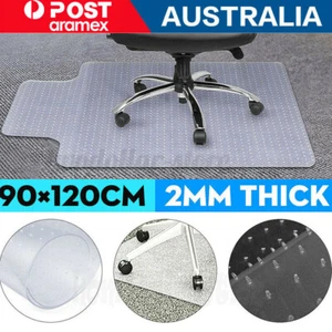 Chair Mat Carpet Floor Office Home Computer Work Vinyl PVC Plastic 1200 x 900mm - Picture 1 of 12