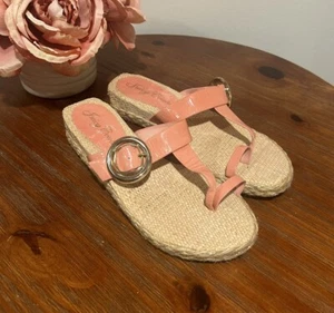 Vintage Y2K Juicy Couture Patent Leather Sandals Pink Women’s 8.5 - Picture 1 of 3