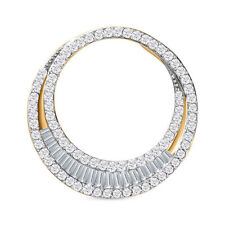 TJC Diamond G-H Circle Pendant for Women in 9ct Yellow Gold TCW 1ct.
