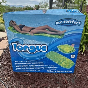 Airhead Sun Comfort Foam Swimming Pool Float Lounge Seat Lime 72x26 Foldable - Picture 1 of 6
