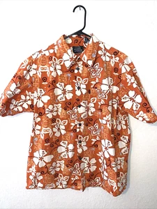 PINEAPPLE CONNECTION shirt Mens HAWAIIAN Size L, Short Sleeve, Hard to Find - Picture 1 of 13