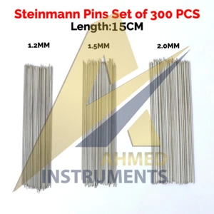 Juego de 300 piezas de instrumentos quirúrgicos ortopédicos de alta calidad Steinmann Pins 15 cm - Imagen 1 de 2