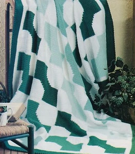 COUNTRY Bow Tie Afghan/Crochet Pattern INSTRUCTIONS ONLY - Picture 1 of 1