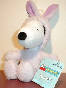 Hallmark Peanuts Snoopy Pascua 2003 mini felpa traje de conejo y sudadera con capucha nuevo con etiqueta - Imagen 1 de 1