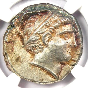 Greek Paeonia Patraus AR Tetradrachm Coin 335 BC - NGC Choice AU - 5/5 Strike! - Picture 1 of 4
