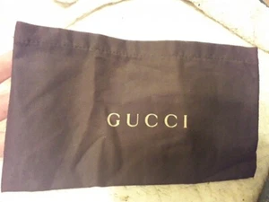 Auth. GUCCI Brown Brushed Cotton Protective Dust Bag, Small. 9 X 5ins. - Picture 1 of 3