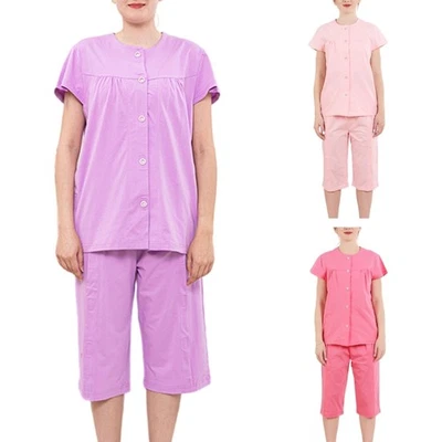 Tear Away Bedridden Patient Clothing Set Loose Casual Post Surgeries Shorts - Image 1 of 4