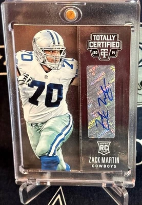 2014 Totally Certified SILVER Dallas Cowboys ZACK MARTIN  Autograph AUTO Rookie - Image 1 of 4