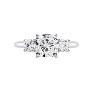 14k White Gold Ring 2.10 Ct IGI  Lab Created Cushion  Diamond Black Friday Sale - Picture 1 of 9