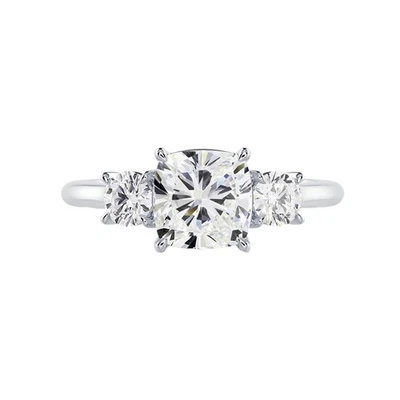 14k White Gold Ring 2.10 Ct IGI  Lab Created Cushion  Diamond Black Friday Sale - Image 1 of 4
