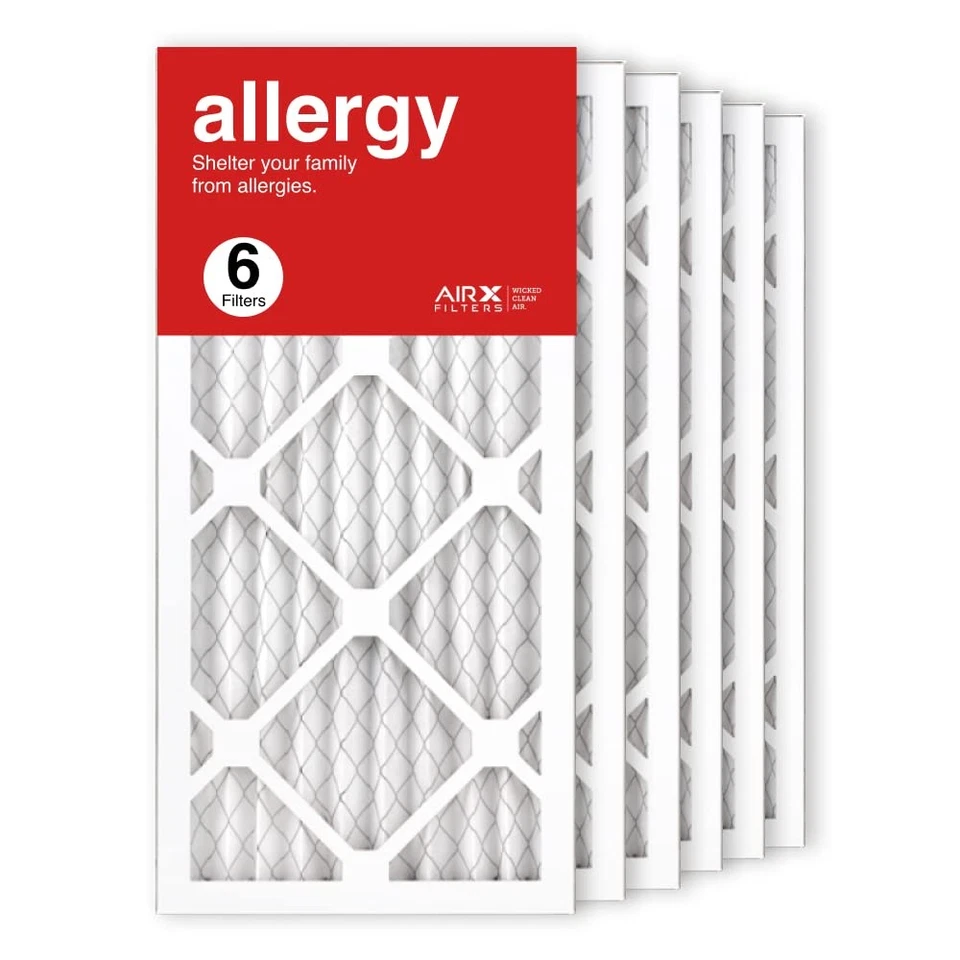 AirX Filters Allergy 10x20x1 Air Filter Replacement Pleated Merv 11 12-pk