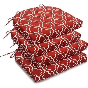 Outdoor Chair Cushions, Waterproof Round Corner Memory Foam Seat Cushions with - Picture 1 of 5