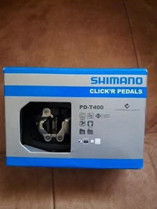 Shimano Click'R Pedals PD-T400 Clipless BMX MTB SPD Black 9/16 Bicycle - Picture 1 of 2