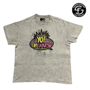 Yo! MTV Raps Hip Hop Print Retro Graphic Tee Shirt Mens Size Large - Picture 1 of 4