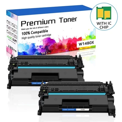 2PK 148X W1480X Toner with Chip for HP LaserJet Pro 4001dw 4001n MFP 4101fdn - Image 1 of 4