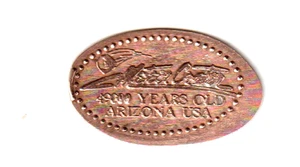 Elongated Penny "Meteor Crater 49.000 Years Old, Arizona USA" Winslow, AZ COPPER - Bild 1 von 1