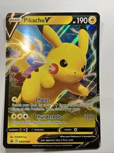 Pokemon TCG Jumbo Pikachu V SWSH061  Black Star Promo Oversize Cards Holo - Picture 1 of 2