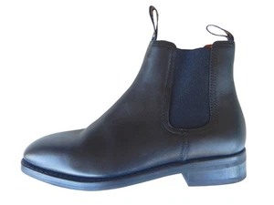 Baxter Australia 'Goulburn' Men's New Black Genuine Leather Slip-On Boots US 8.5 - Picture 1 of 11