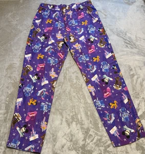 Disney Parks Joey Chou Lounge Pajama Pants Adult L Unisex Purple w/Characters - Picture 1 of 10