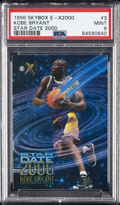 1996 SKYBOX E-X2000 STAR DATE 2000 #3 KOBE BRYANT PSA 9 - Image 1 of 2