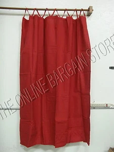 1 Pottery Barn Tri-Top Linen Window Curtains Drapes Panels Cranberry Red 54x63" - Picture 1 of 1