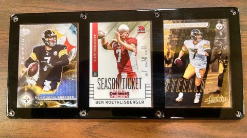 BEN ROETHLISBERGER 3 CARD PLAQUE PITTSBURGH STEELERS MIAMI OHIO REDHAWKS Cover