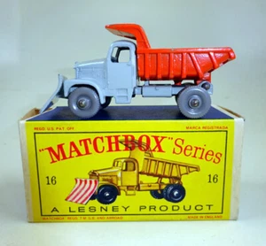 Matchbox RW 16C Scammell Snow Plough grau/orange rare graue Räder in "D" Box - Picture 1 of 11