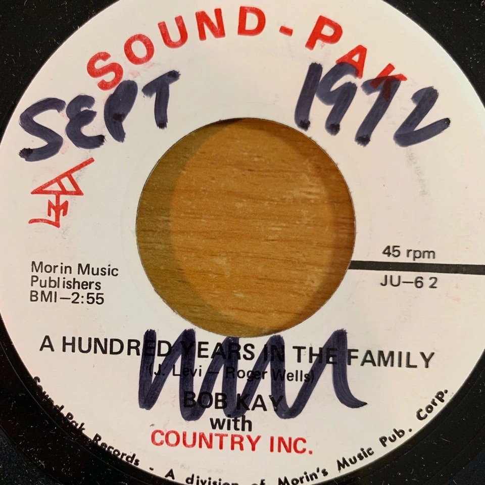 Bob Kay With Country Inc. - A Hundred Years In the Family // 7" - 1. US-Pressing - Bild 1 von 1
