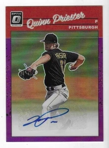 Quinn Priester 2023 DONRUSS OPTIC MLB AUTOGRAPH CARD Brewers AUTO Purple SP /25 - Picture 1 of 2