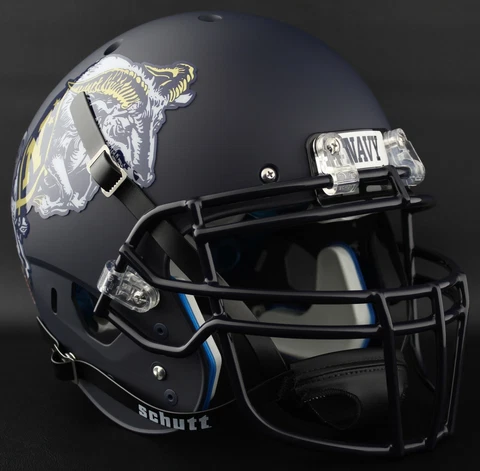 *CUSTOM* NAVY MIDSHIPMEN NCAA Schutt XP Authentic GAMEDAY Football Helmet Cover