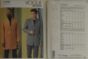 Vogue Muster - V1930 - Herrenmantel in zwei Längen - Bild 1 von 1