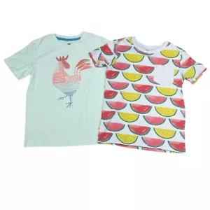 Confezione T-shirt Manica Corta Stampata Collezione Tea Bambini Taglia 8 Anguria/Gallo - Foto 1 di 6