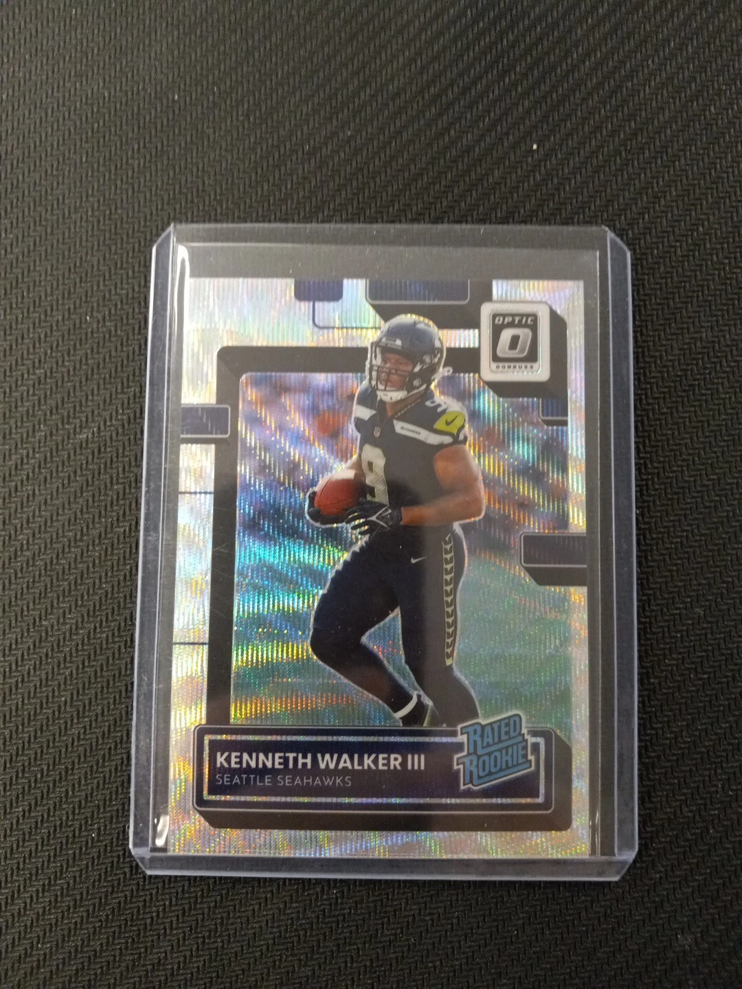 2022 Donruss Optic Premium Wave Kenneth Walker RC SN 258/300 Rated Rookie #218