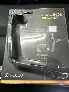  Vello Camera Dual Shoe Bracket with Silicon Rubber Grip  CB-510 w/ ext shoe.