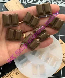 Bitten Chocolate Bar handmade silicone mold for Fondant-Resin-candy-DYI crafts - Picture 1 of 10