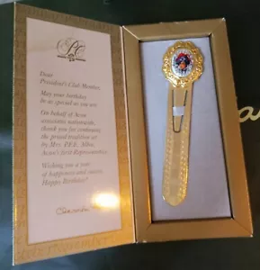 Avon Vintage Mrs. Albee goldfarbenes Lesezeichen President's Club 1997 - Bild 1 von 7
