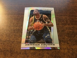 2013-14 Panini Prizm Silver Refractor Derrick Favors Vet Card #79 Utah Jazz